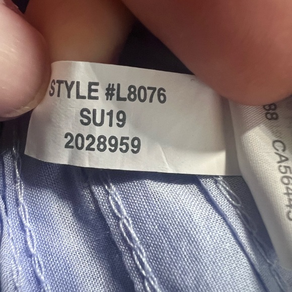 J Crew Blue Chambray Lace Peplum Blouse M Bell Sleeve Festival Cottagecore NWT - Picture 10 of 10